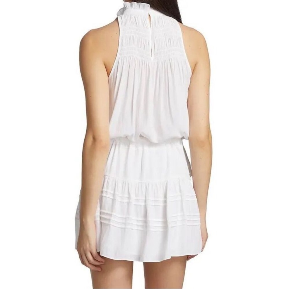 NWT RAMY BROOK FLYNN RUFFLE DRESS - white - Picture 2 of 9